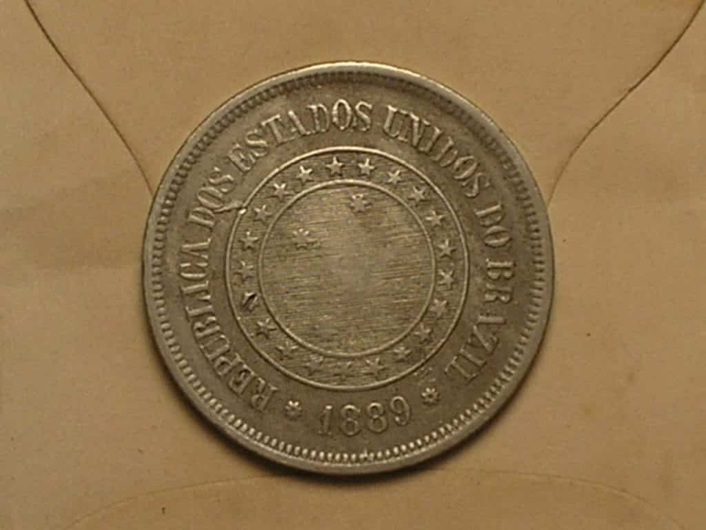 | Casa do Colecionador 100 Réis - 1889 / Império do Brasil / Mbc bonita / cod. 700