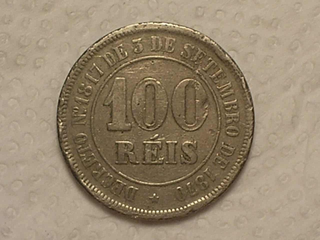 | Casa do Colecionador 100 Réis - 1889 / Império do Brasil / Mbc / cod. 600.4