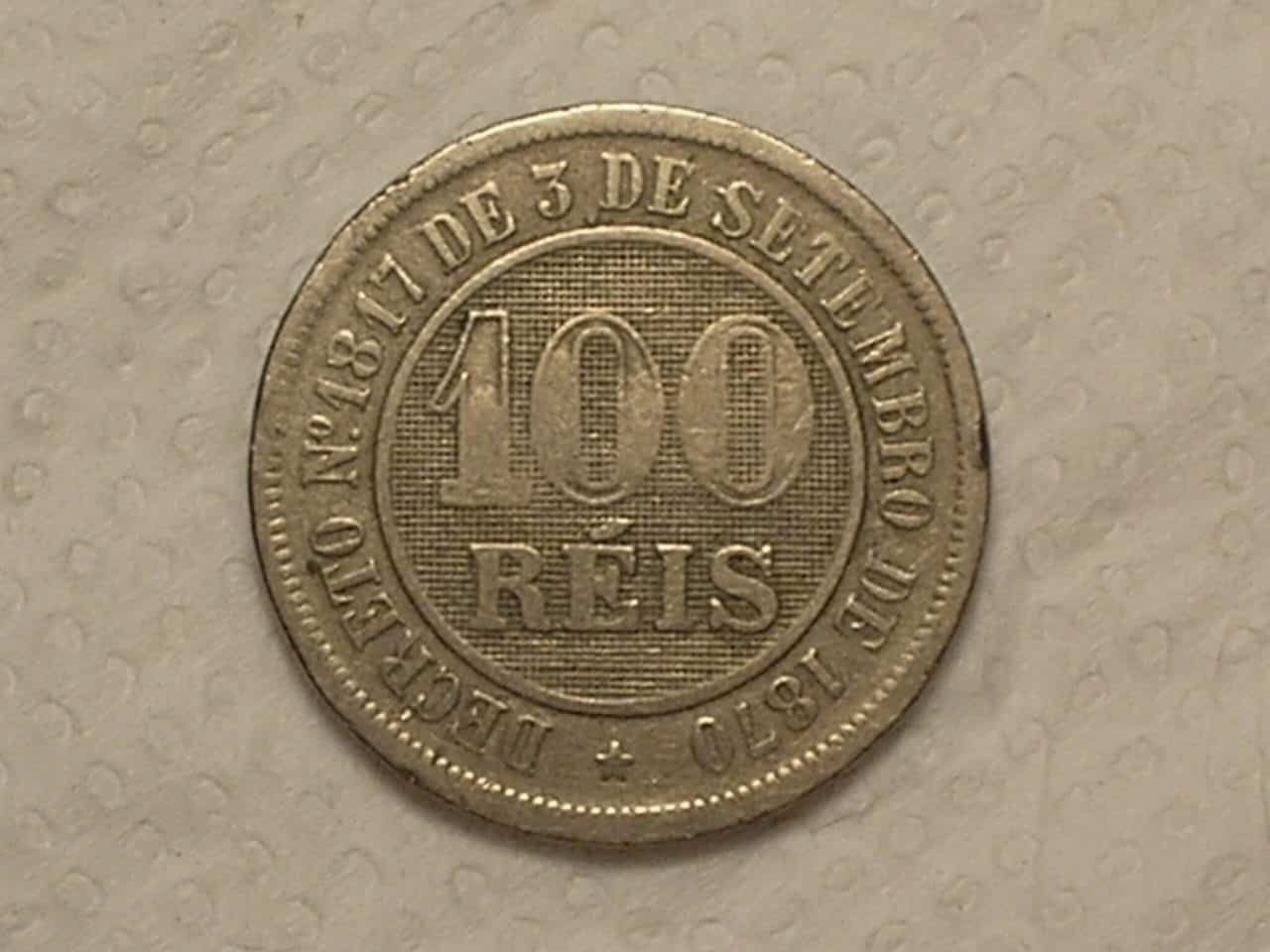 | Casa do Colecionador 100 Réis - 1889 ... Níquel do Império / Data Escassa / cod. 600