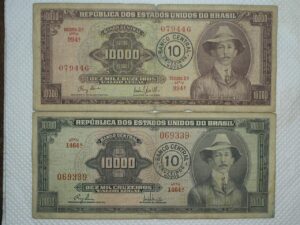 -)) 10.000 Cruzeiros C-125 / C-127 / Santos Dumont / 079446