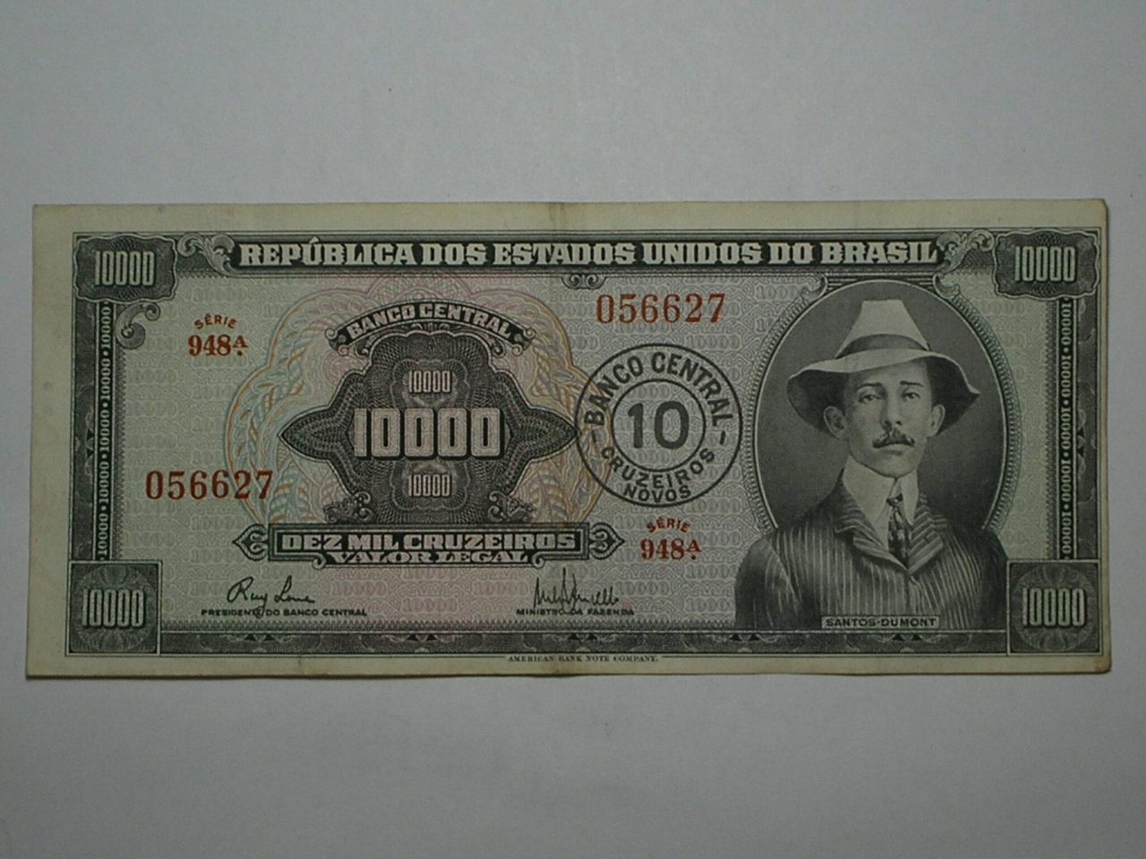 | Casa do Colecionador 10.000 Cruzeiros C-125 / Sts. Dumont / 056627