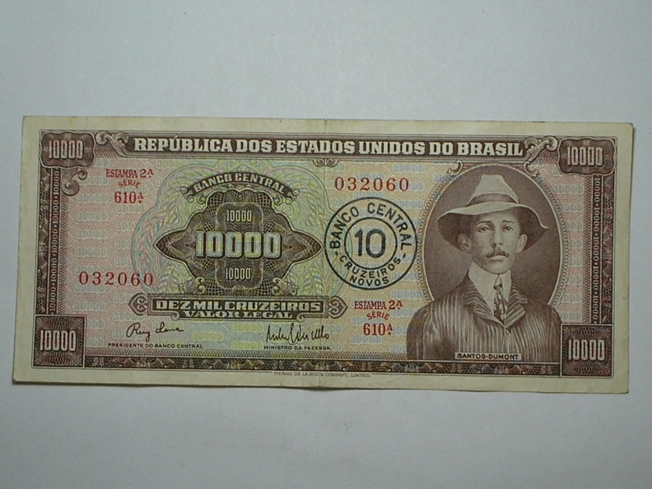 | Casa do Colecionador 10.000 Cruzeiros C-126 / Santos Dumont / 032060