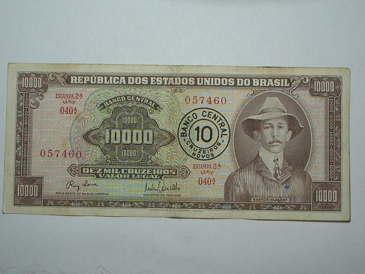 | Casa do Colecionador 10.000 Cruzeiros C-126 / Santos Dumont / 057460