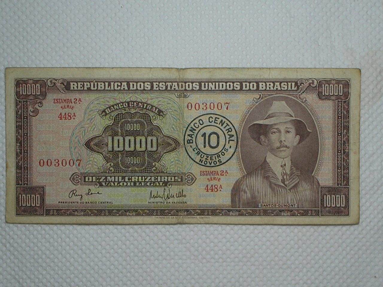 | Casa do Colecionador 10.000 Cruzeiros C-127 / Santos Dumont / 003007