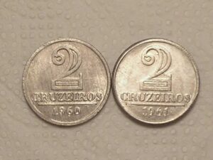 2 Cruzeiros - 1960 / 1961 / Flor de Cunho / cod. 590.3