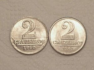 2 Cruzeiros - 1960 / 1961 / Flor de Cunho / cod. 590.4