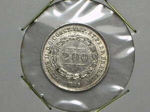 200 Réis - 1865 / Sob/Fc / Prata / cod. 500