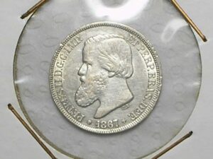 200 Réis - 1867 / Petrus 2º - Império / Sob/Fc / Prata / cod. 500