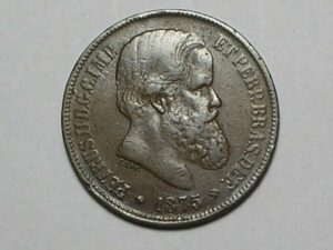 -)) 40 Réis - 1875 Bronze / Mbc/S - Bela pra coleçao - Estrelas do anel estrelar estão perfeitas / Petrus II