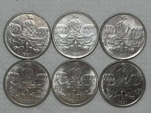 6 moedas de 50 Cruzeiros - 1991 / 1992 - Bahiana / - S/Fc - / cod. 820