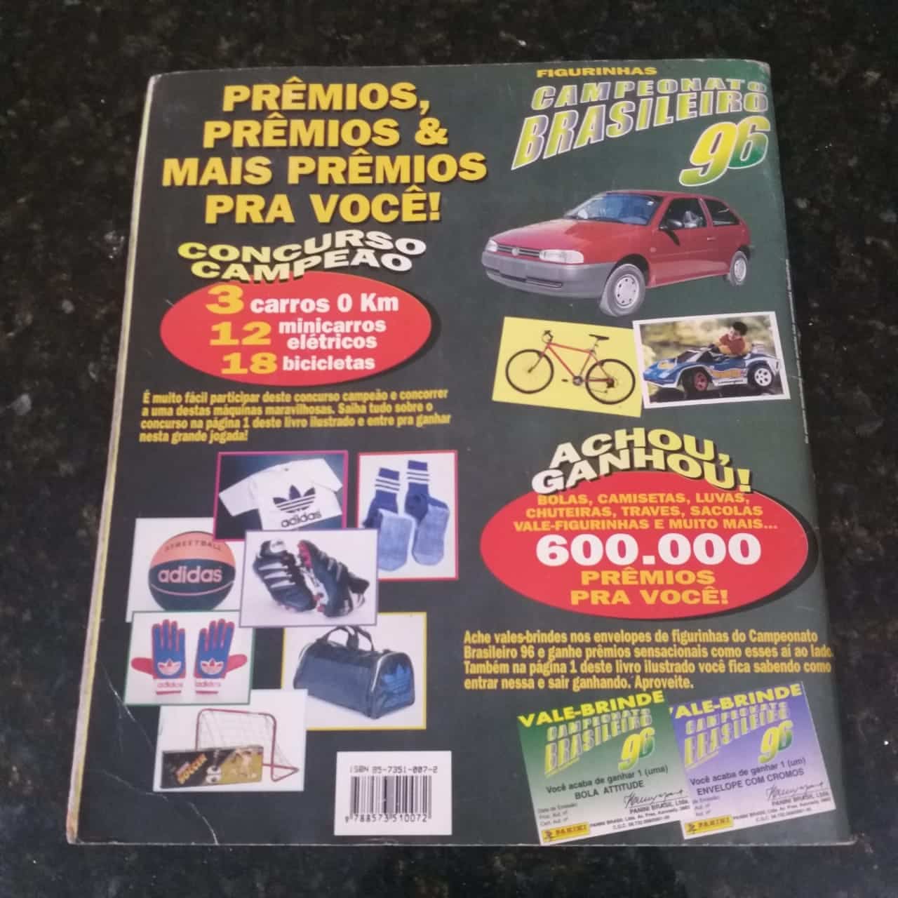 | Casa do Colecionador Álbum de Figurinhas - Campeonato Brasileiro 1996 (Incompleto com 268 fig coladas) 1996