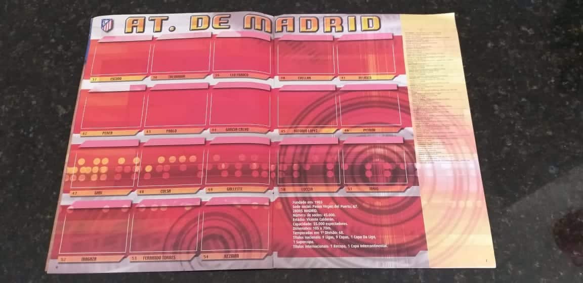 | Casa do Colecionador Álbum de Figurinhas - Campeonato Espanhol - Liga 2005-2006 (Vazio) 2005