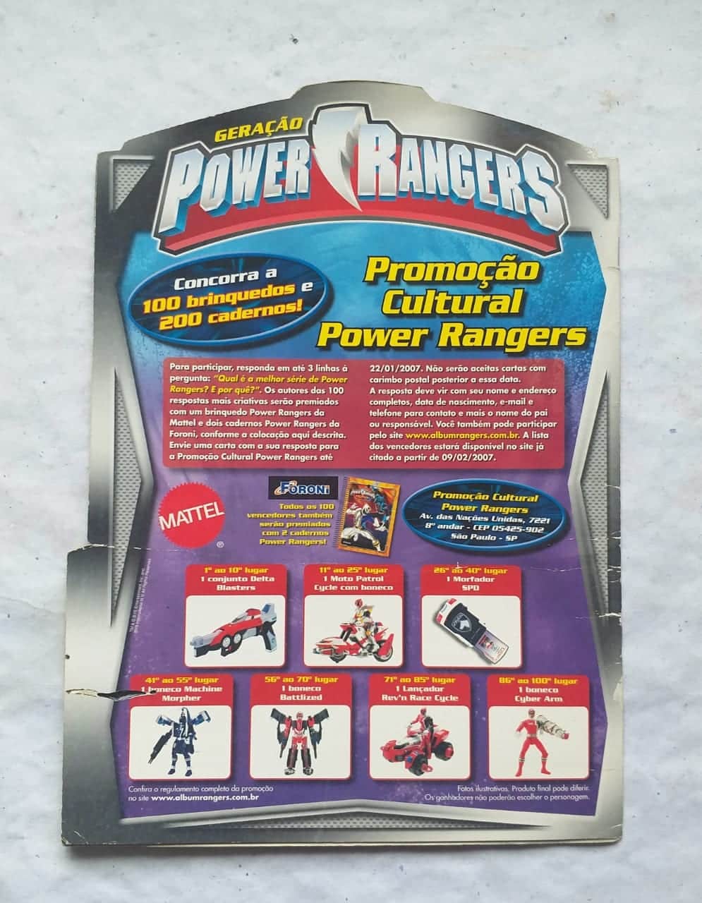 | Casa do Colecionador Álbum de Figurinhas - Geração Power Rangers (Incompleto com 61 fig coladas - SUCATA) 2006