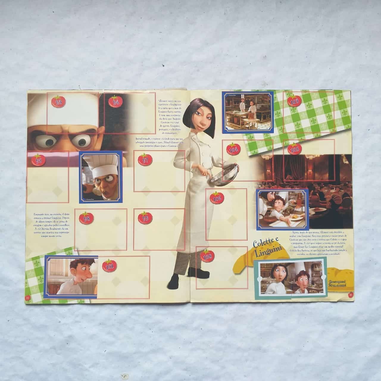 | Casa do Colecionador Álbum de Figurinhas - Ratatouille - Disney Pixar (Incompleto com 135 fig coladas - SUCATA) 2007