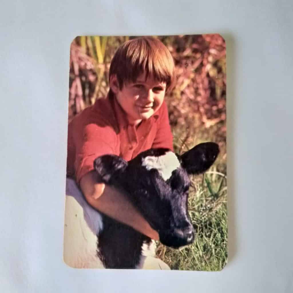Calendário de Bolso (Tema Criança com animal) - Ano 1981