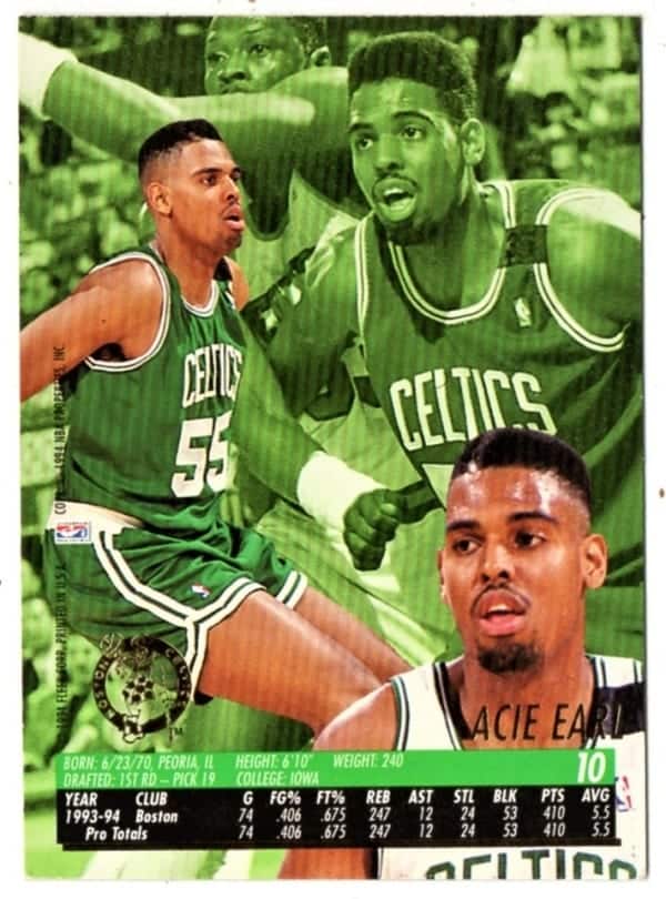 | Casa do Colecionador Card Fleer Ultra NBA - 10 - Acie Earl - Boston Celtics - 1994 / 1995