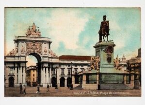 Cartao Postal Antigo - Portugal - Lisboa - Praça do Comércio - Anos 1900