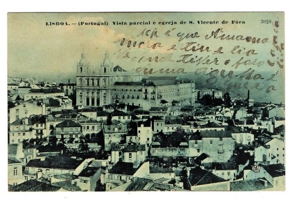 | Casa do Colecionador Cartao Postal Antigo - Portugal - Lisboa - Vista Parcial e Igreja de S. Vicente de Fora - 1907