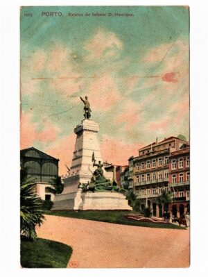 Cartao Postal Antigo - Portugal - Porto - Estatua do Infante D, Henrique - Anos 1900