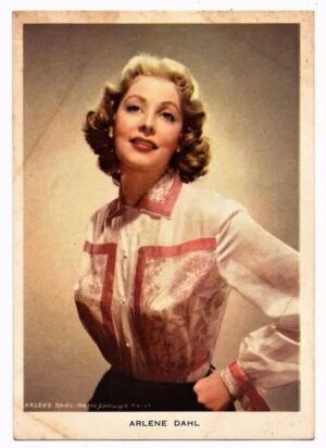 Cartao Postal Arlene Dahl Artista De Cinema - Anos 50 - Cromocart