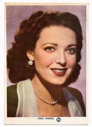 Cartao Postal Linda Darnell Artista De Cinema - Anos 50 - Cromocart