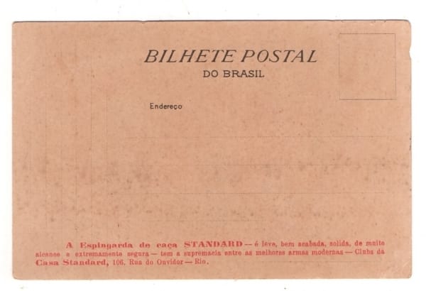| Casa do Colecionador Cartao Postal Matas Jardins Caca E Pesca Exposicao Nacional 1908 Espingarda De Caca Standard