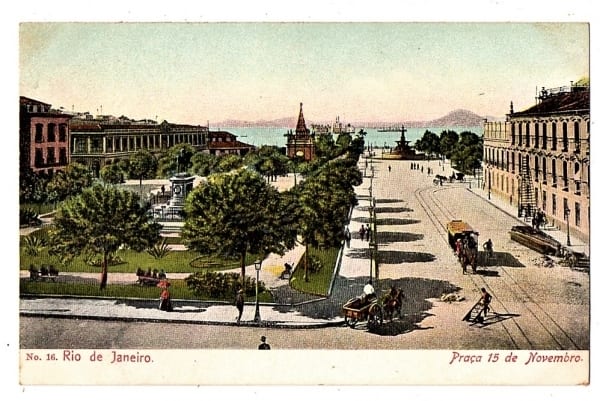 Cartao Postal Praça 15 De Novembro - Rio De Janeiro ( RJ ) - Anos 10