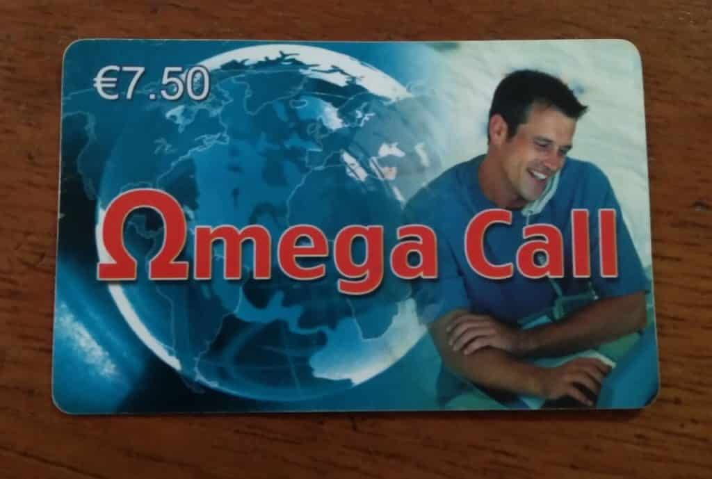 | Casa do Colecionador Cartão Pré pago Mega Call / Homem Globo azul