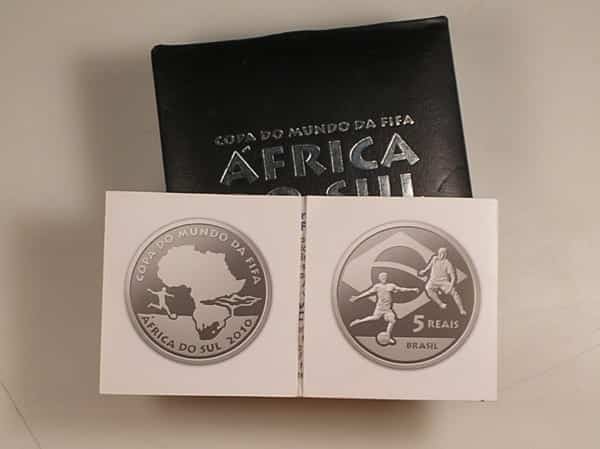 | Casa do Colecionador Estojo Africa Do Sul - "Copa Do Mundo 2010" / Prata Proof / Casa da Moeda do Brasil / cod. 5
