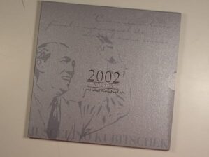 Estojo - ( "Centenário Juscelino" ) 2 Reais - 2002 - Prata Proof / Banco Central e casa da Moeda / Med.02