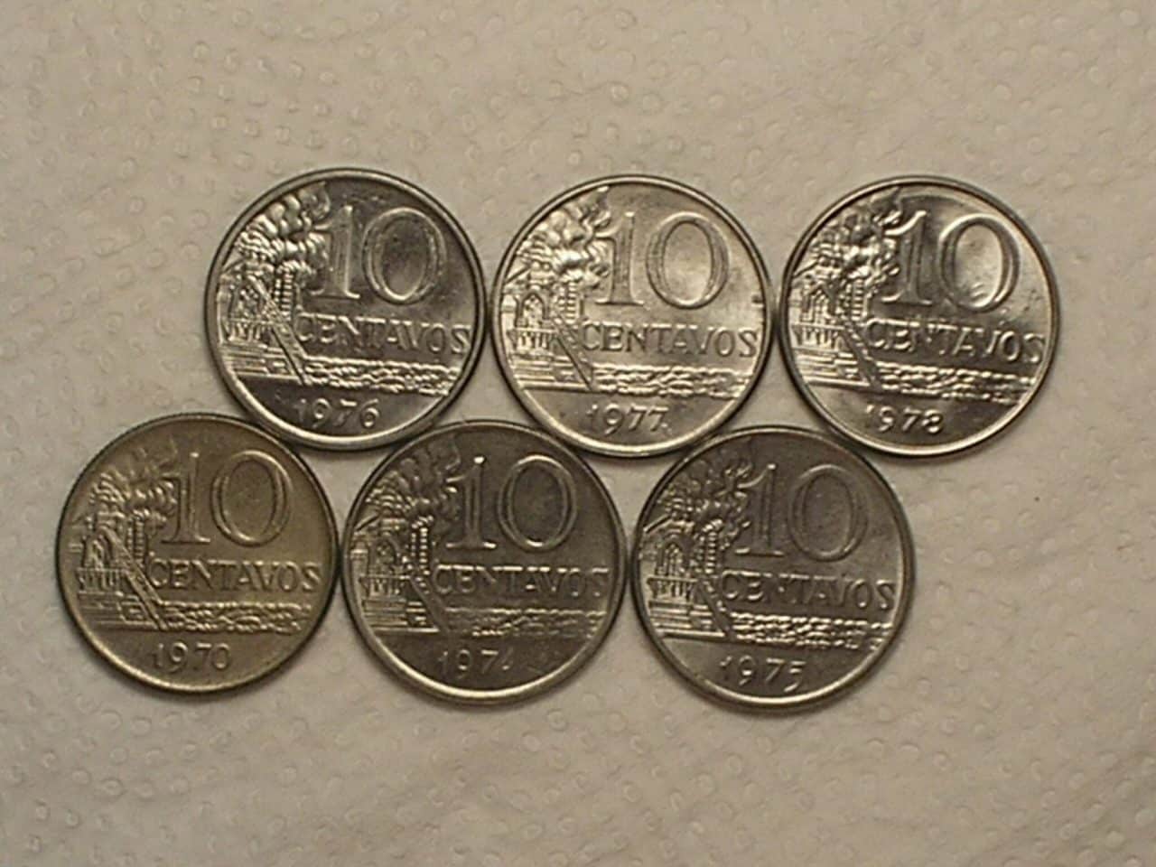 | Casa do Colecionador Flor) Série 10 Centavos - 1970/74/75/76/77/78 / cod.570.2