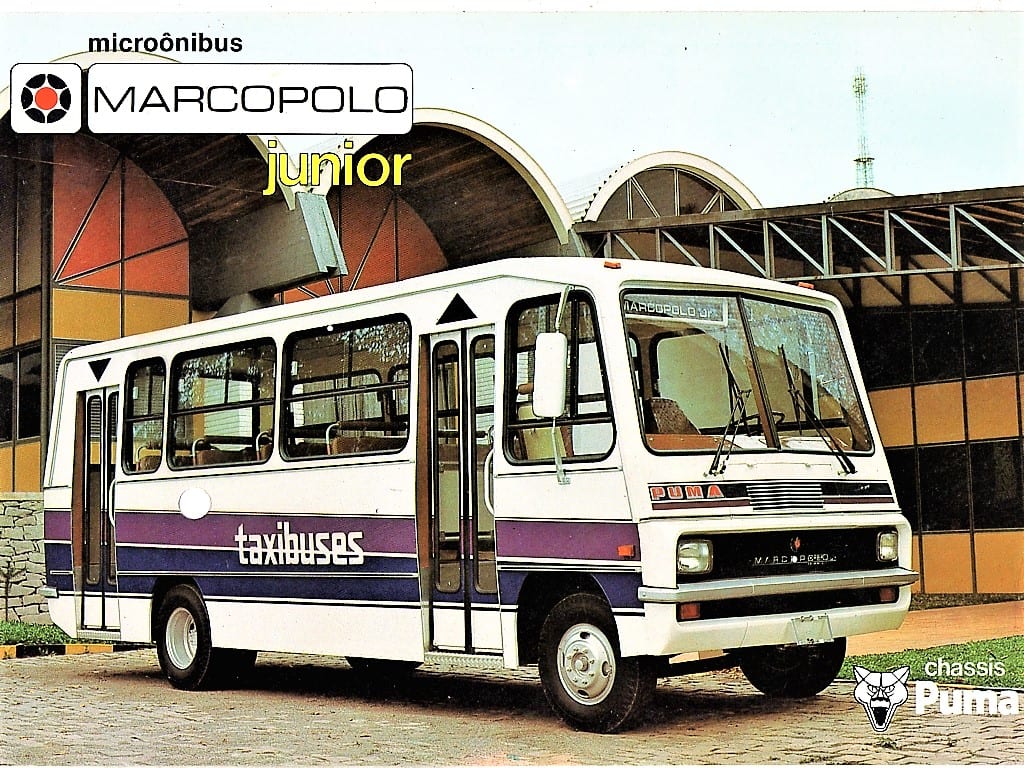 | Casa do Colecionador Folder Propaganda Micro Onibus Marcopolo Junior Chassis Puma