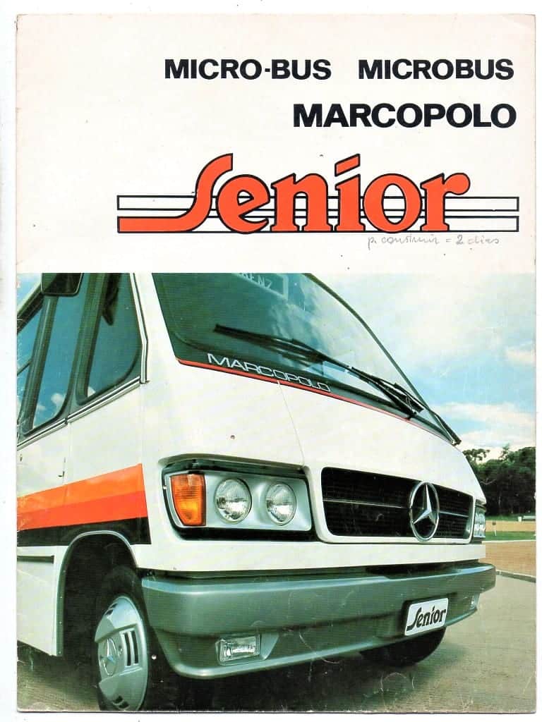 | Casa do Colecionador Folder Propaganda Micro Onibus Marcopolo Senior