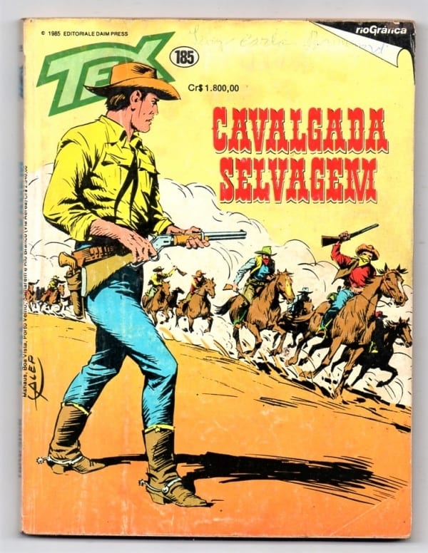 | Casa do Colecionador HQ - Gibi - TEX Nº 185 - Rio Grafica Editora - Cavalgada Selvagem - 1985