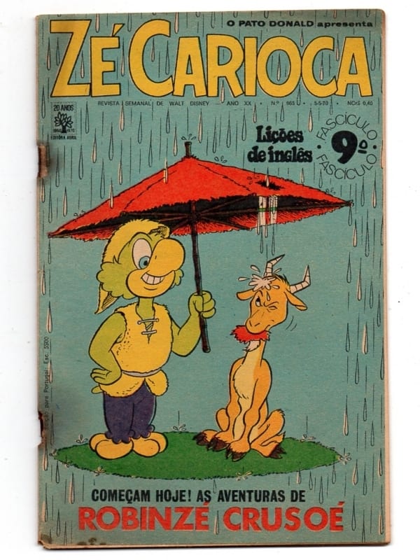 | Casa do Colecionador Hq - Zé Carioca - N° 965 - 05 Maio 1970 - Editora Abril