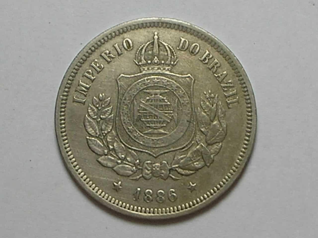 | Casa do Colecionador Império -- 100 Réis - 1886 / Mbc/Sob - Bonita peça / Data escassa