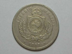 Império - 200 Réis - 1887 (Data escassa) Mbc