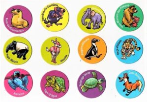 Lote com 27 Tazos Ping Pong Animais em Extinção - Varios Numeros Diferentes - 1998