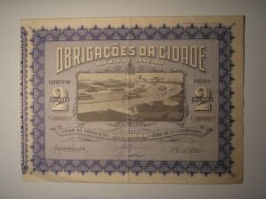 Obrigações da cidade do Rio de Janeiro, Governo Carlos Lacerda. Cr$ 500,00 Pr. 2 Millhões, ano de 1963