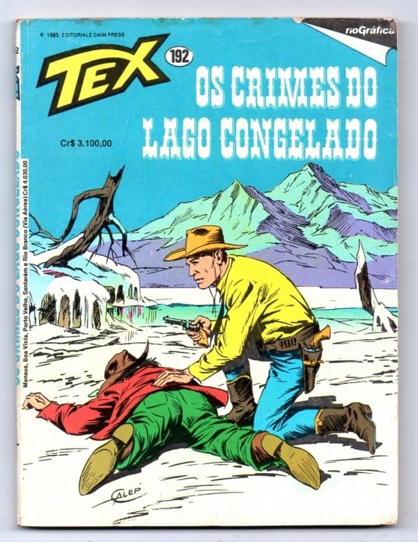 | Casa do Colecionador Q - Gibi - TEX Nº 192 - Rio Grafica Editora - Os Crimes do Lago Congelado - 1985