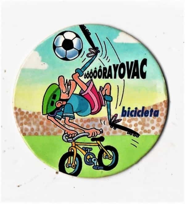 | Casa do Colecionador Tazo Pilhas Ray O Vac - Copa Mundo Futebol 1998 - Bicicleta