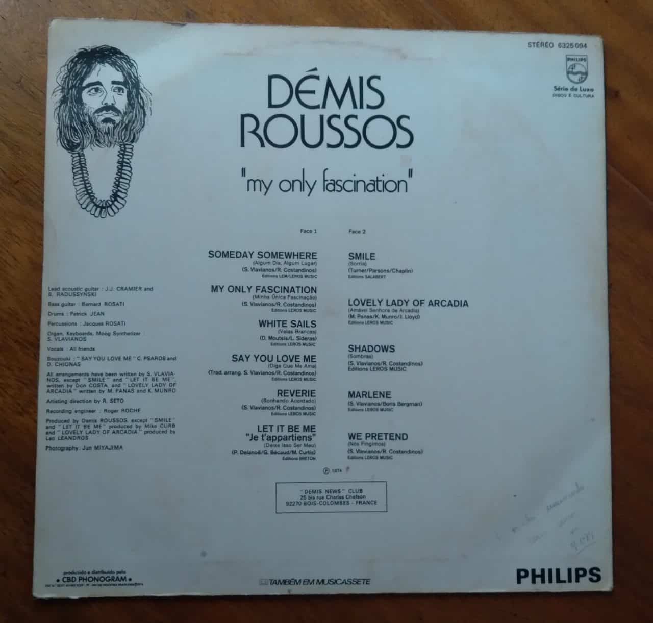 | Casa do Colecionador Vinil LP Demis Roussos / My Only Fascination