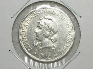 1.000 Réis - 1912 / Prata / Mbc/S / cod. 940.2