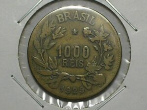 1.000 Réis - 1929 / Data Rara / Bz/al / Mbc / cod. 260.1