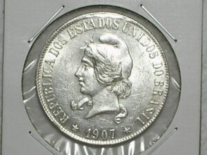 2.000 Rs. 1907 / XX grammas - Prata / Classificada Sob/Fc