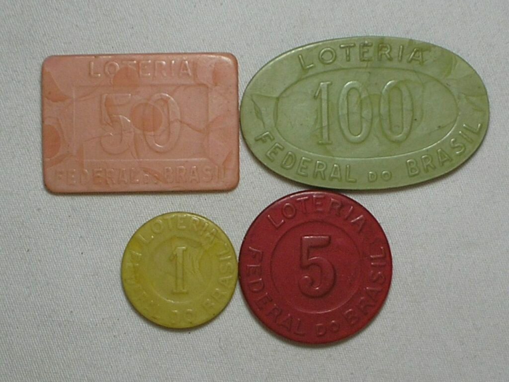 | Casa do Colecionador 4 Fichas Raras De Loterias Federal Do Brasil = Décadas de 1920/30/40