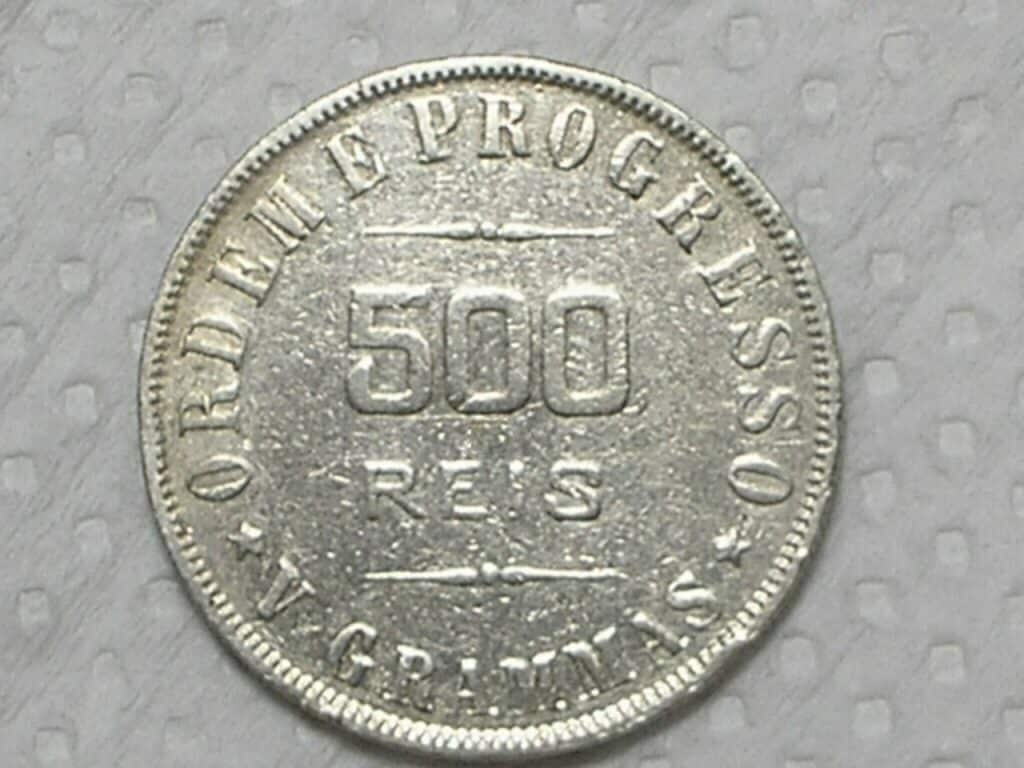 500 Réis - 1906 = Reis Sem Acento / Prata / Escassa / cod. 940.3