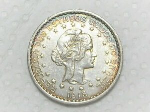 500 Réis - 1913 Estrelas soltas / Prata / Sob/Fc / cod. 940.1
