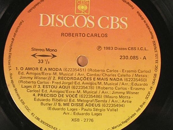 | Casa do Colecionador Álbum Disco LP Vinil Roberto Carlos - parada 1993