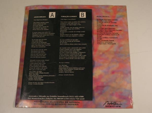 | Casa do Colecionador Álbum Vinil Disco Lacrado de Luy Zaga - Parada 1990 / Sucessos amor errado e coração cowboy / Disco ainda lacrado